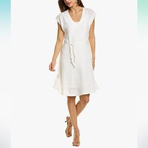Trina Turk Women’s McGowan White Textured Short-Sleeve Sweater Dress Size XS